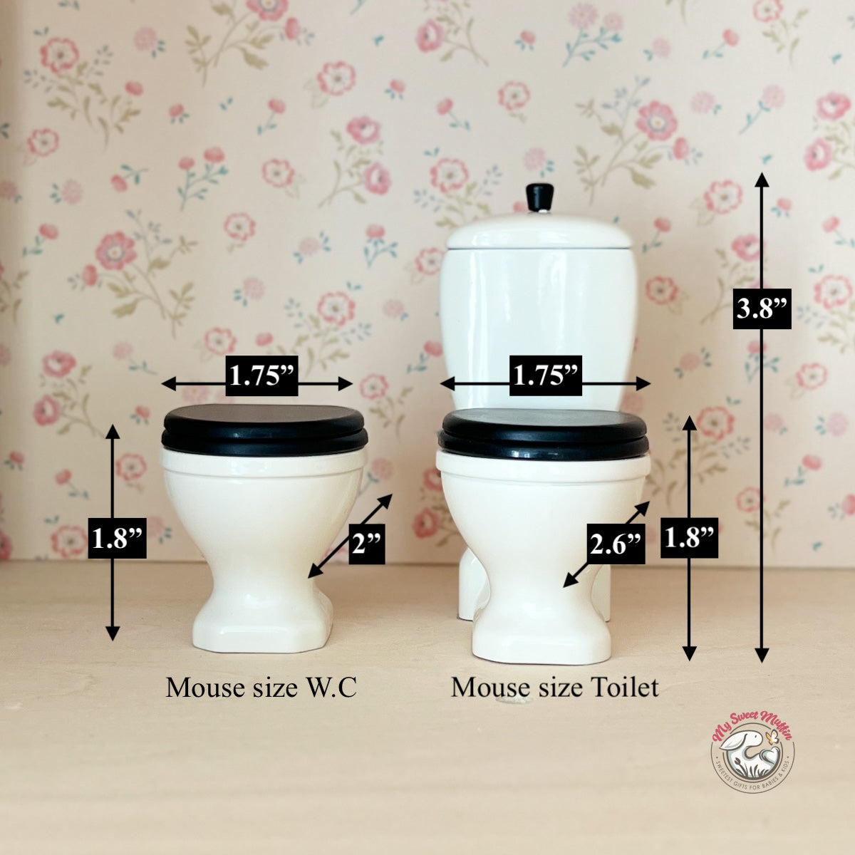 Maileg Dollhouse Toilet, Mouse size
