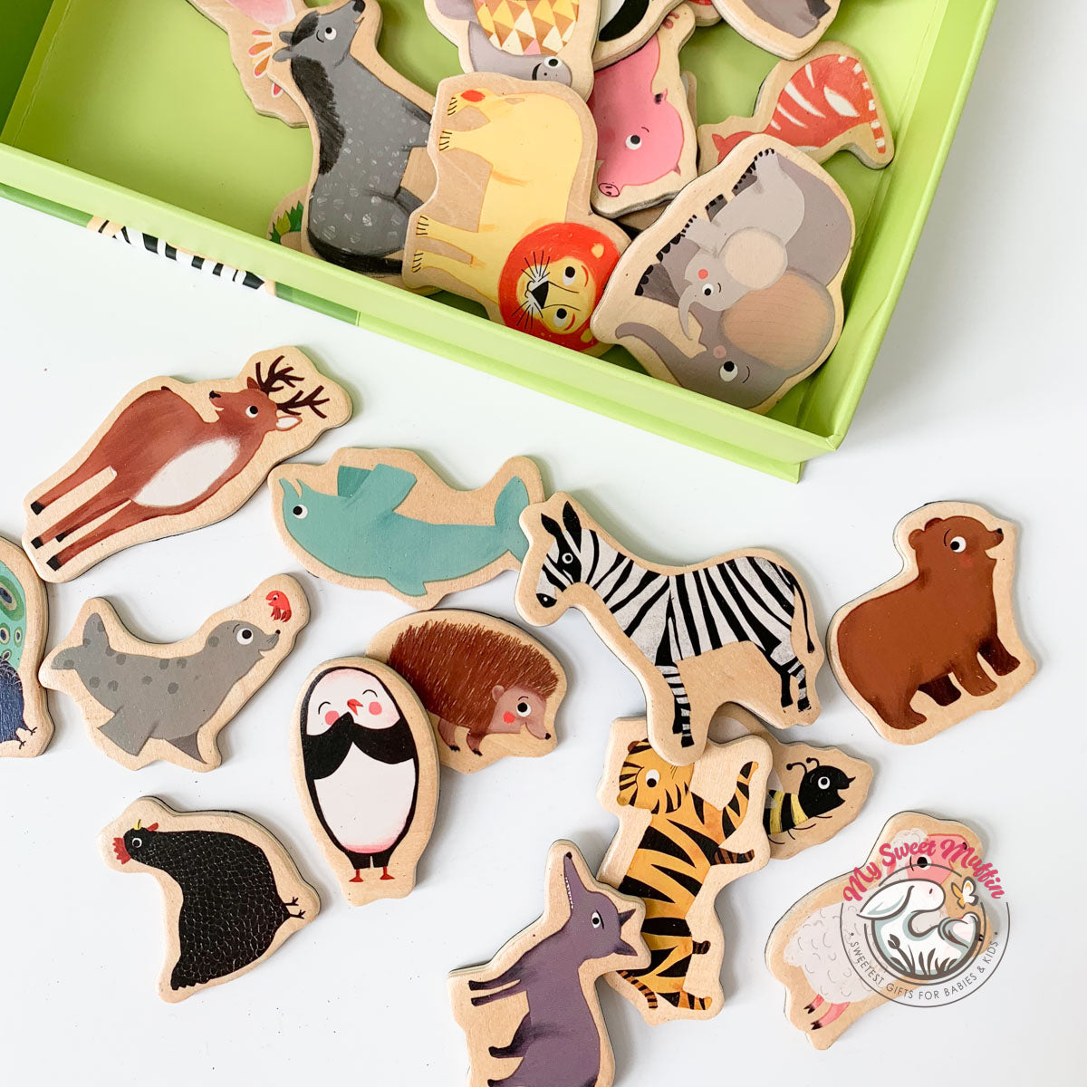 Magnetic Wooden Animals (36pcs)