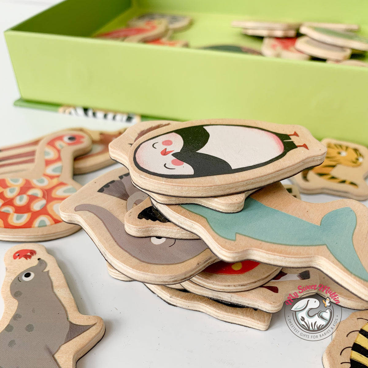 Magnetic Wooden Animals (36pcs)