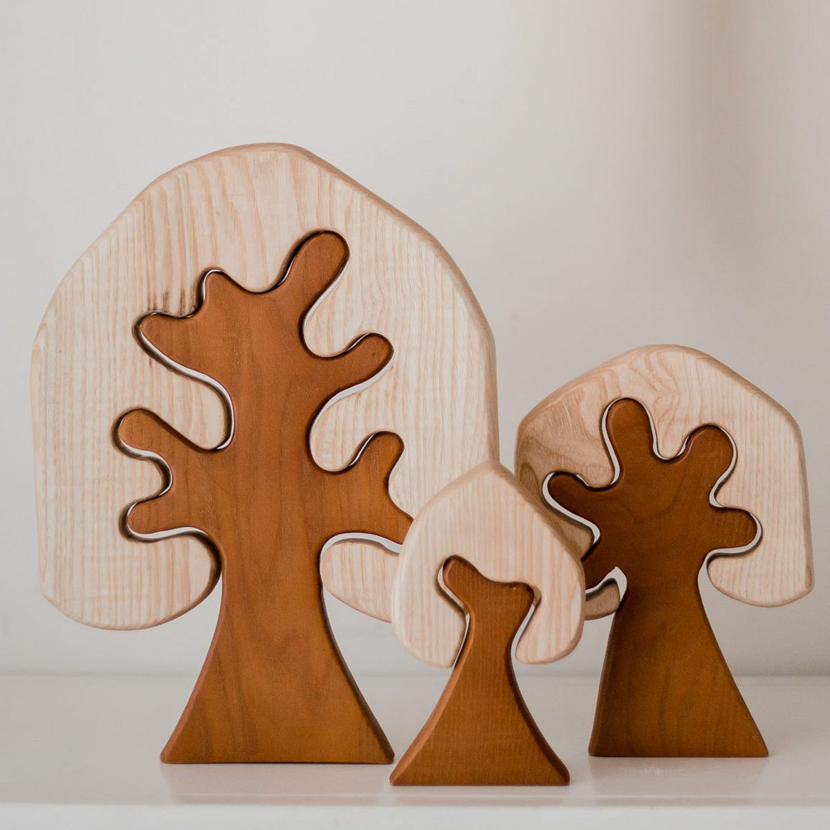 Wooden Trees (Set of 3 )
