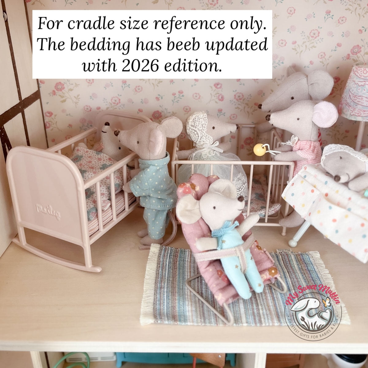 Maileg Metal Cradle for Baby Mouse, 2026 (available in August)