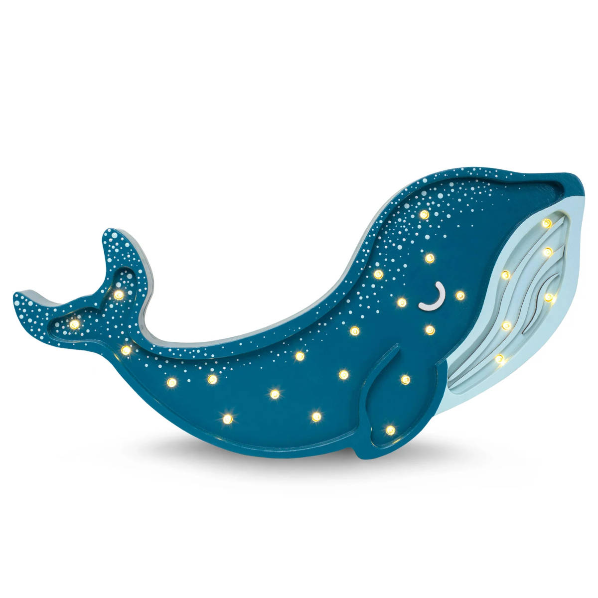Handmade Wooden Whale Lamp