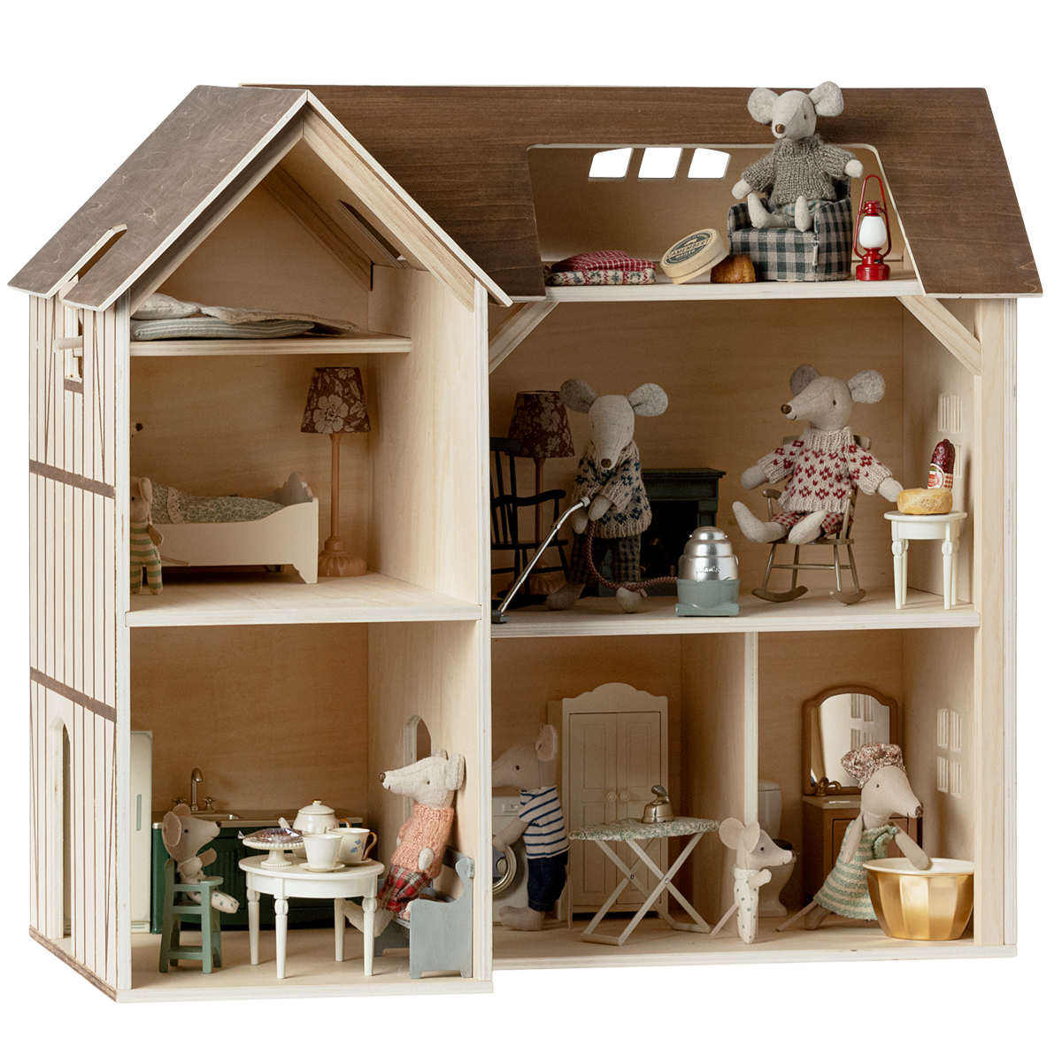 Maileg Mouse size Dollhouse Kitchen, Dark Green
