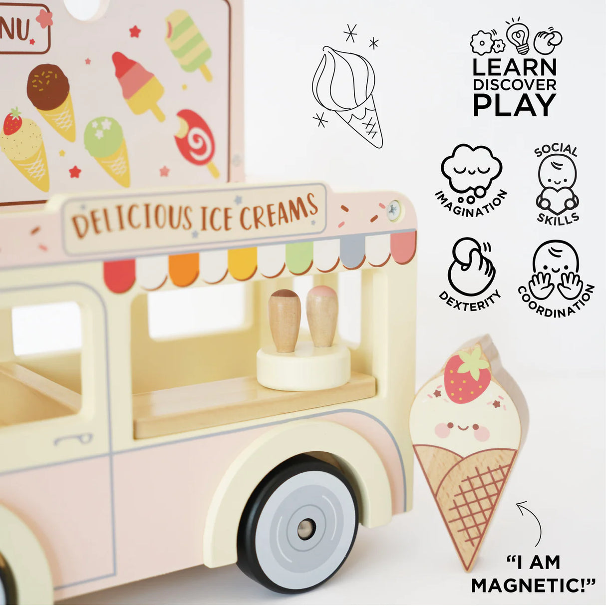 Le Toy Van Wooden Ice Cream Van