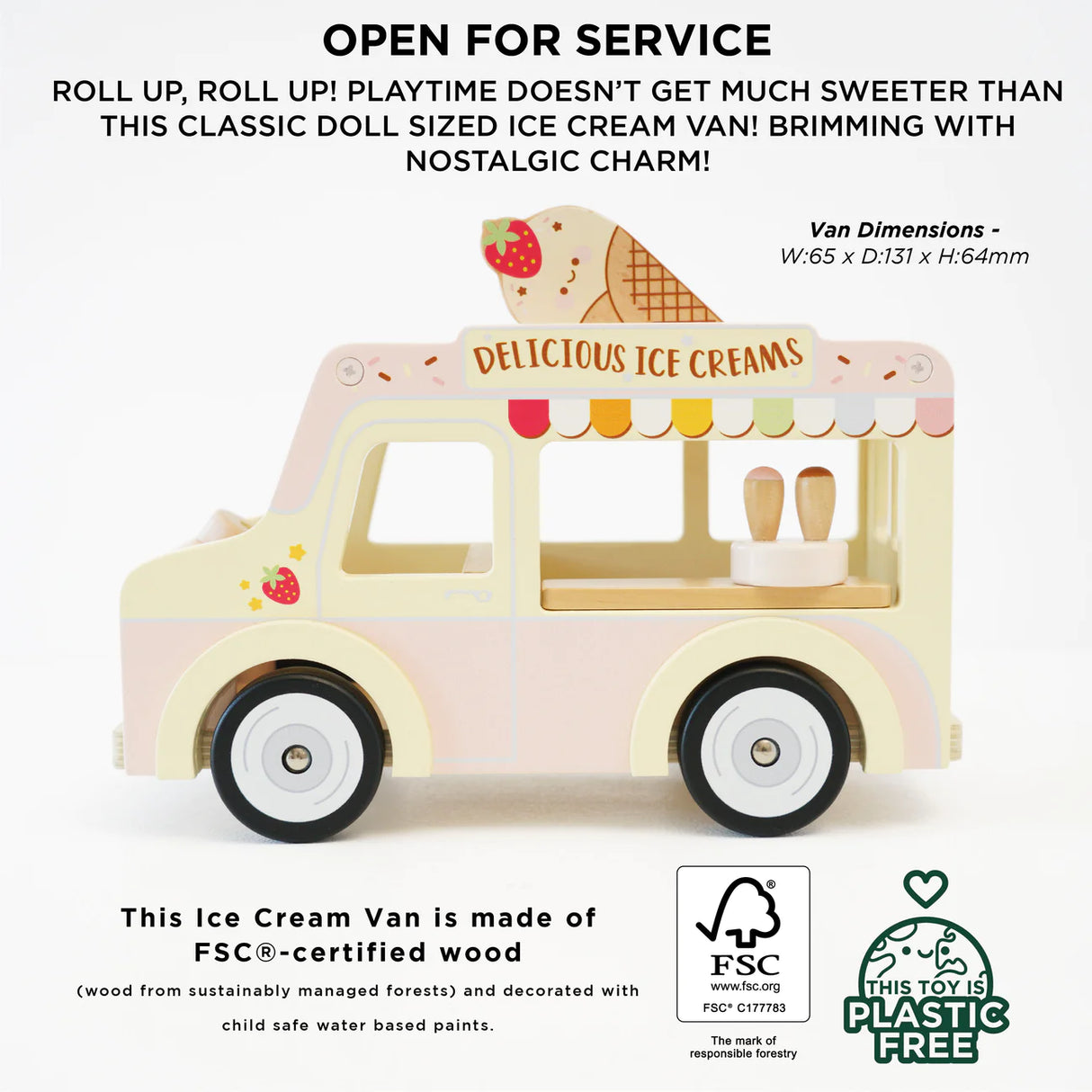 Le Toy Van Wooden Ice Cream Van