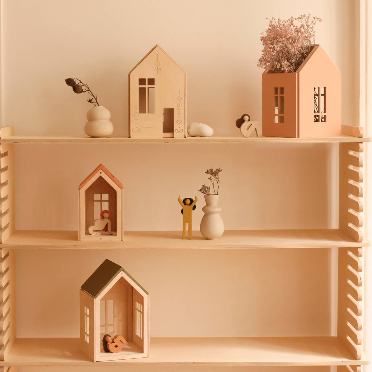 Babai Magnetic Wooden Doll House, Folk Story, Large