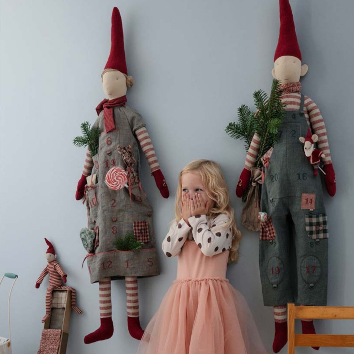 Maileg 4 feet Pixy Advent Calendar, Boy