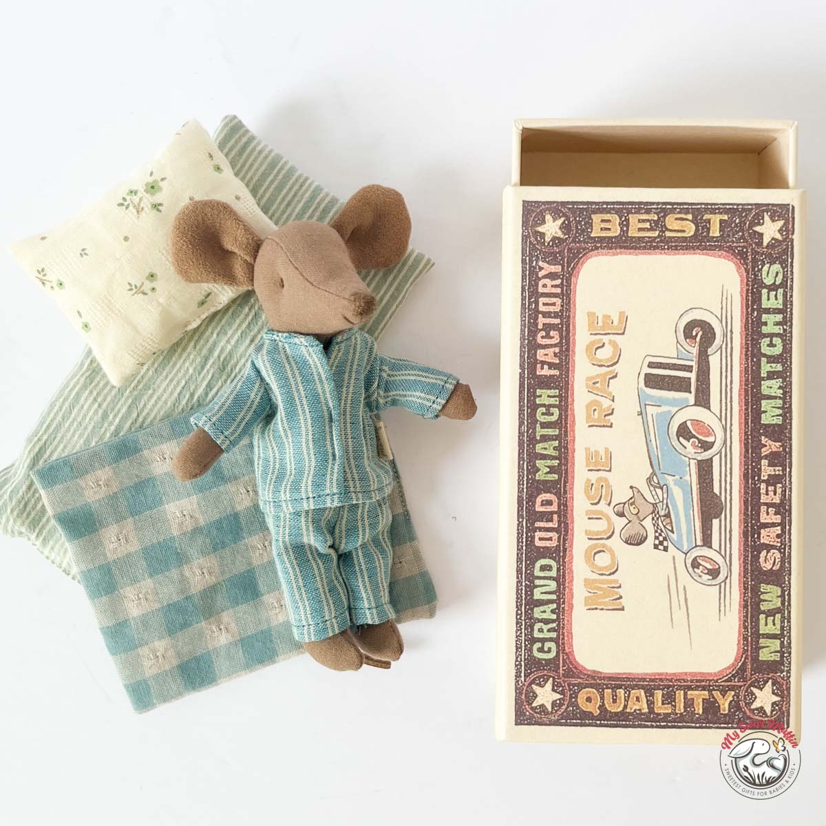 Maileg Big Brother Mouse in a Box, Pajama