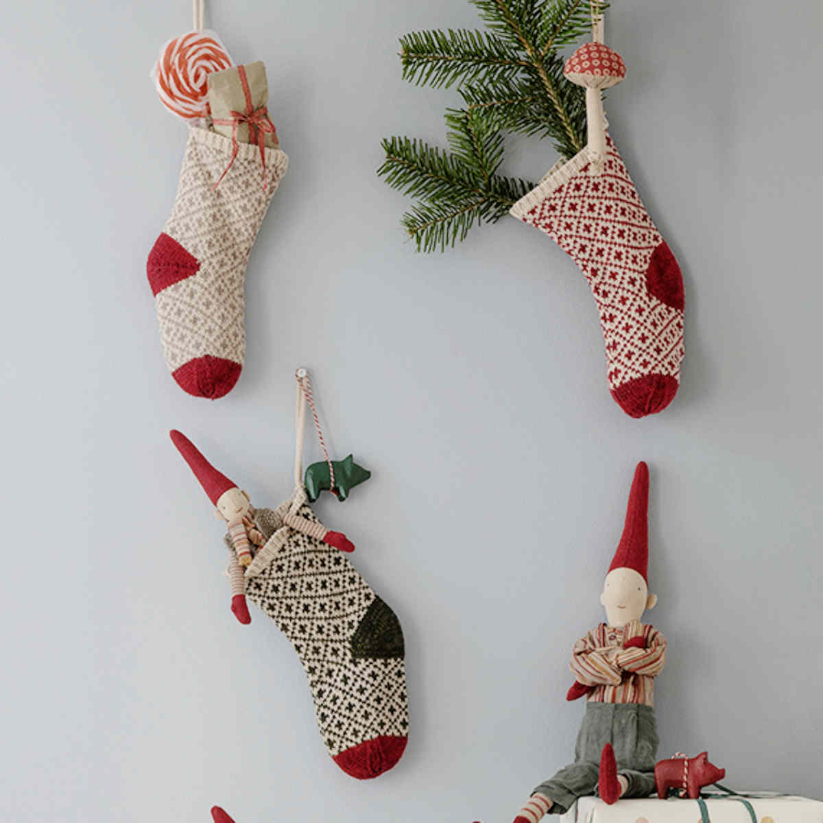 Maileg Christmas Stocking, Knitted