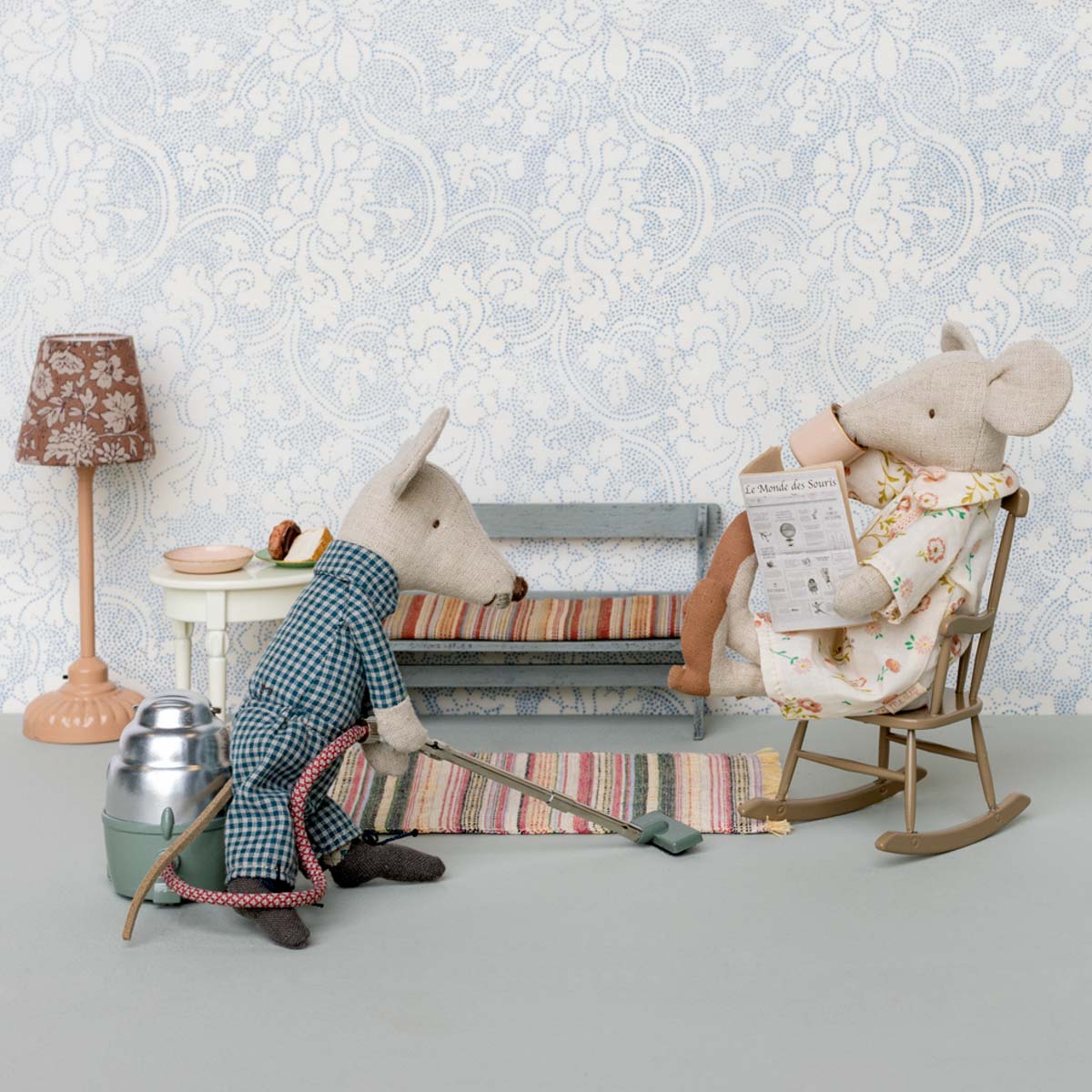 Maileg Grandma and  Grandpa Mice in Cigar Box