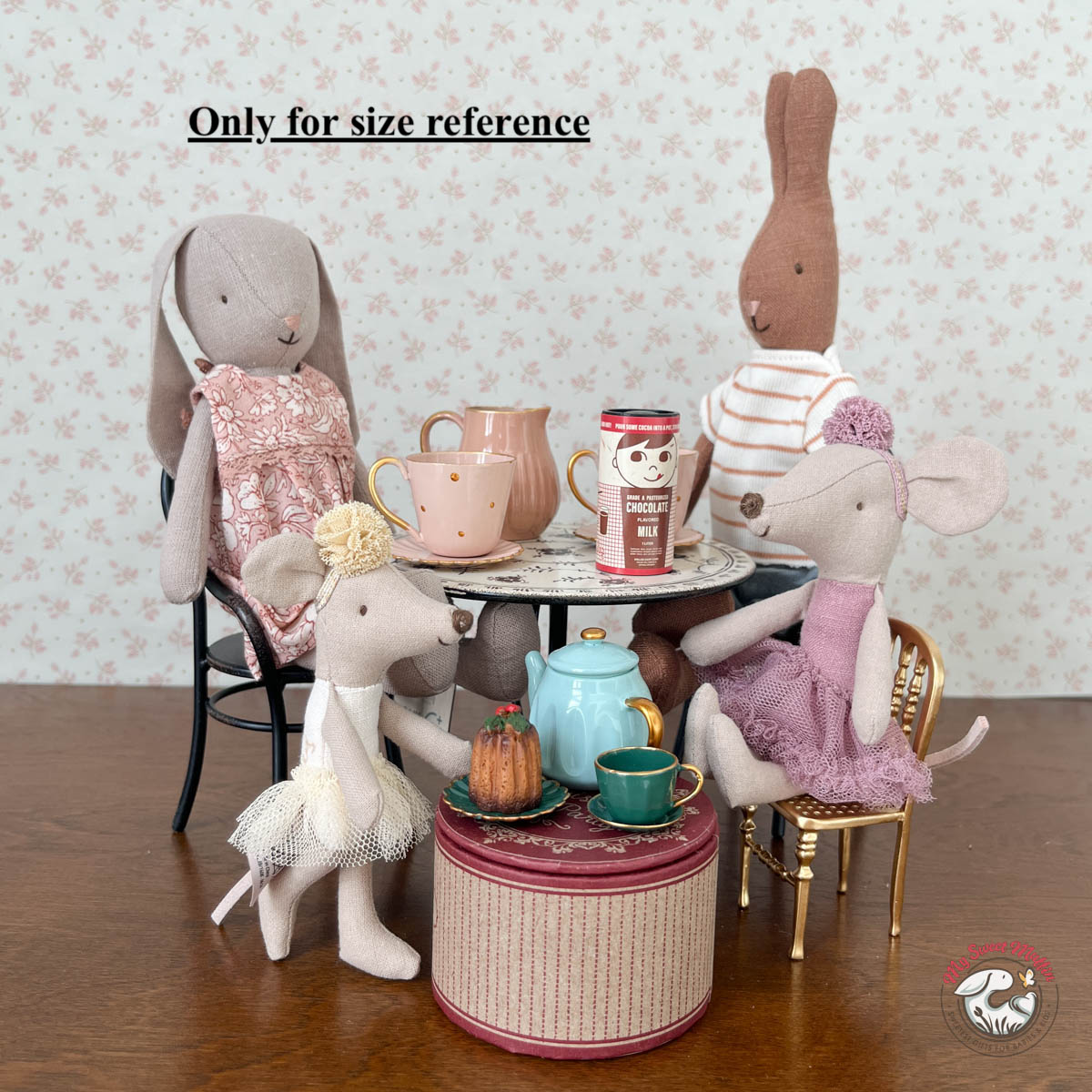 Maileg Bunny in Flower Dress, Size 1, New