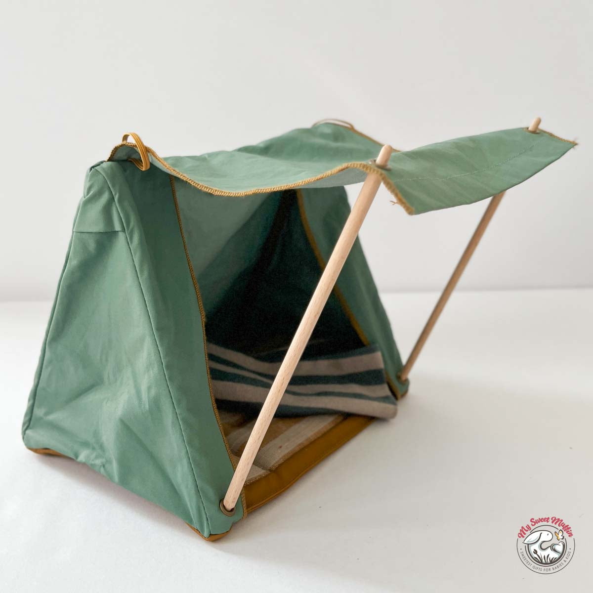 Maileg Mouse Happy Camper Tent, Green