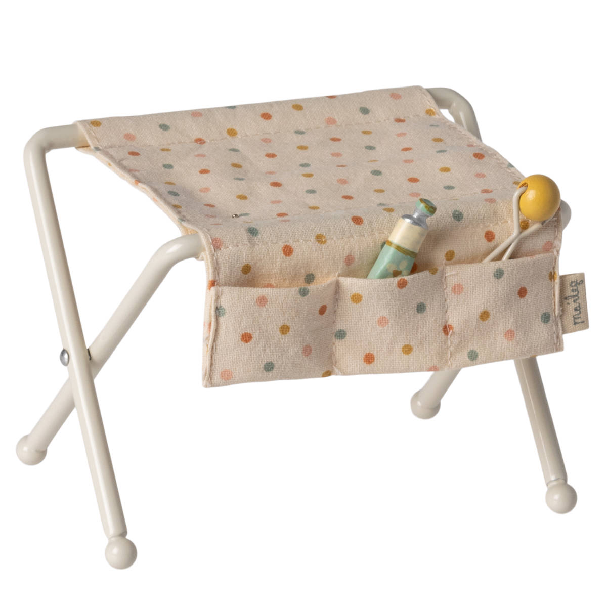 Maileg Dollhouse Changing Table for Baby Mouse, Off White