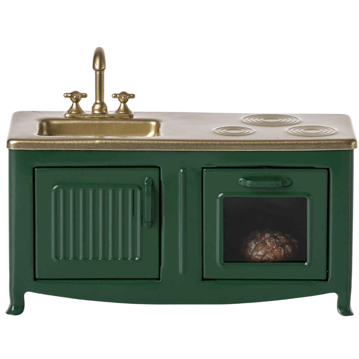 Maileg Mouse size Dollhouse Kitchen, Dark Green