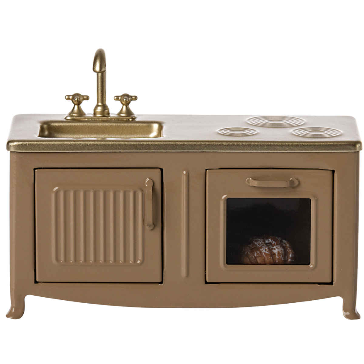 Maileg Mouse size Dollhouse Kitchen, Light Brown