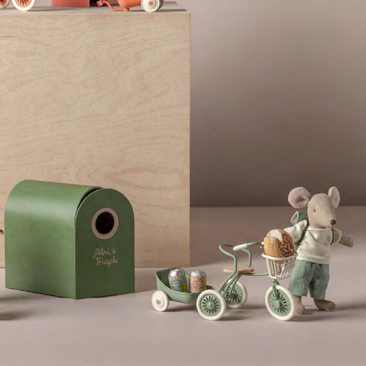 Maileg Abri à tricycle for Mouse