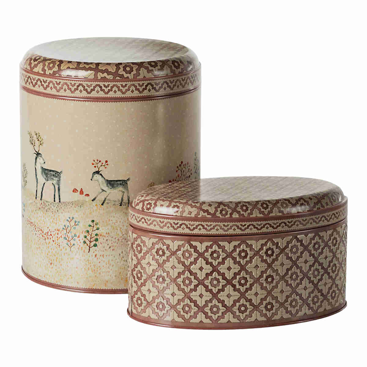 Maileg Winter Wonderland Metal Box 2pcs Set