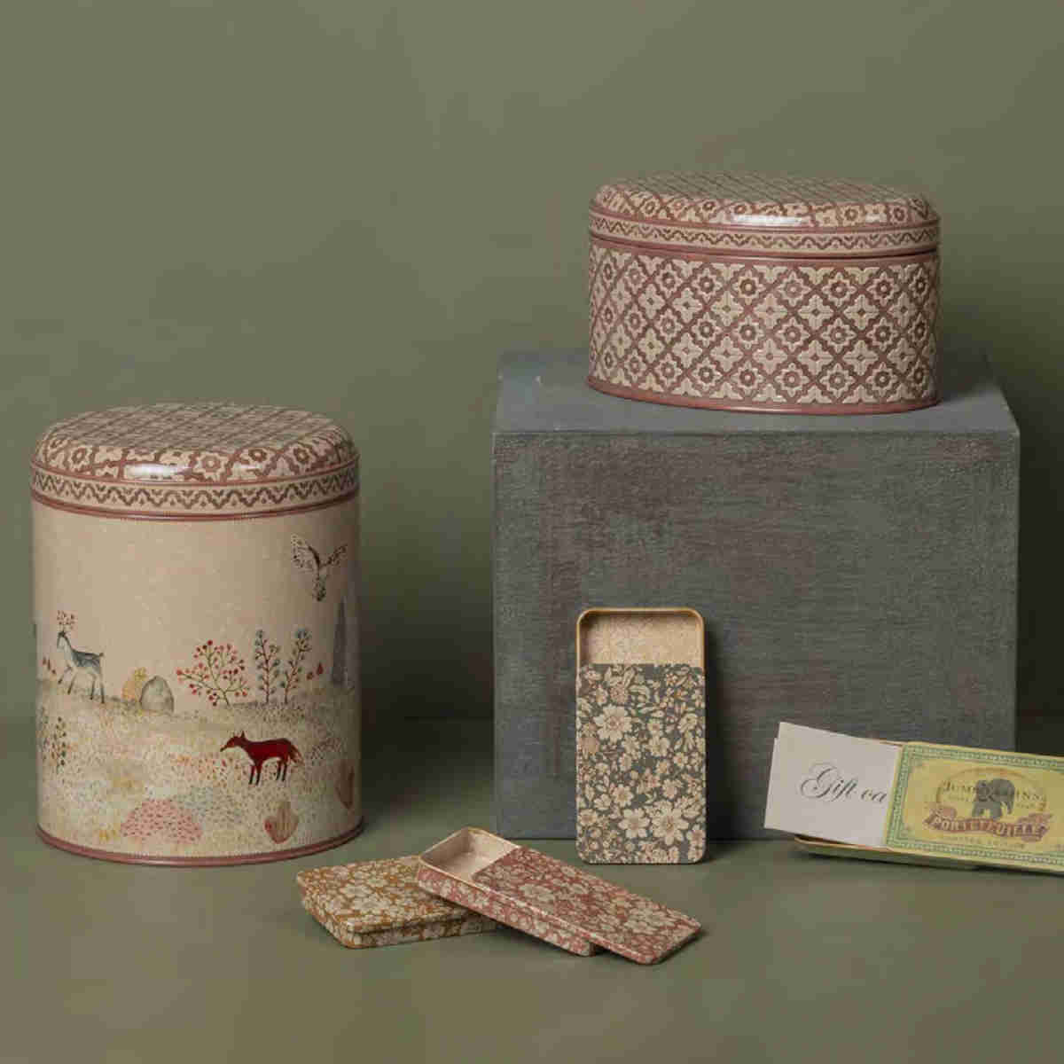 Maileg Winter Wonderland Metal Box 2pcs Set