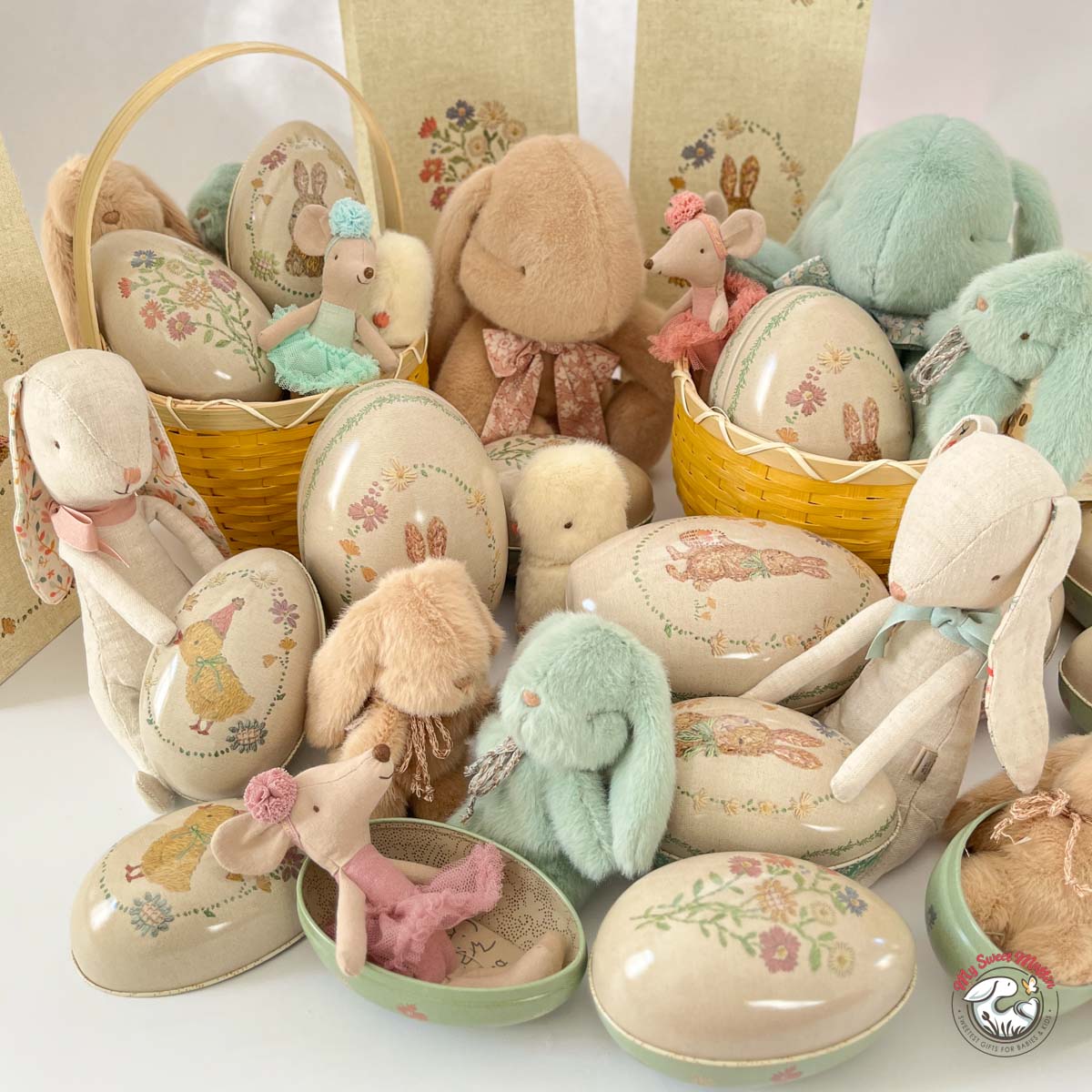 Maileg Metal Nesting Easter Eggs, Rose