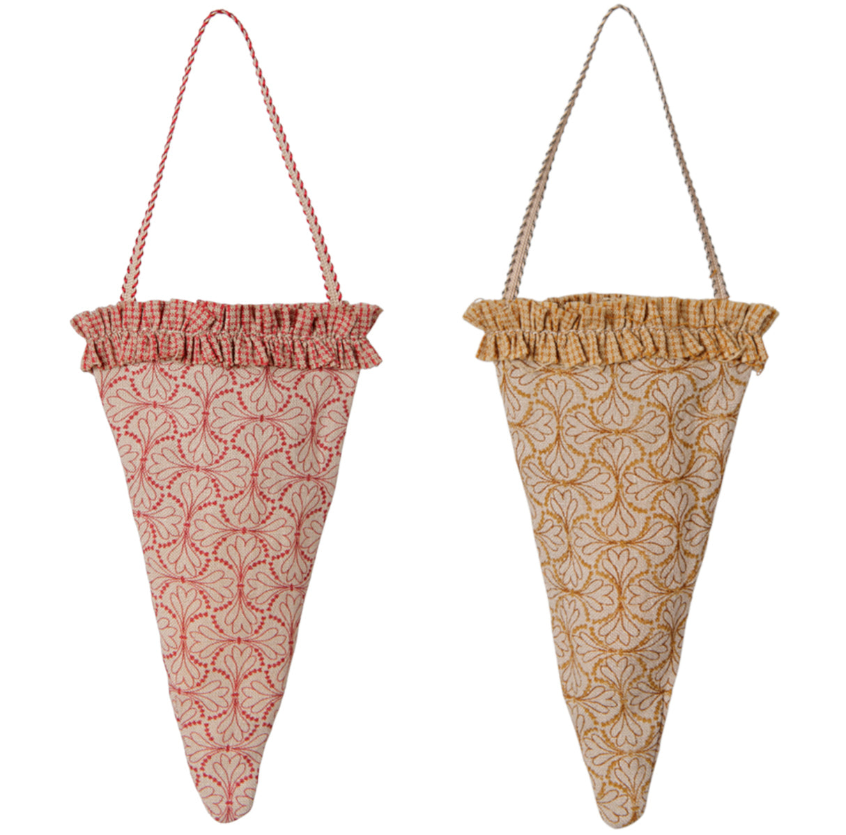 Maileg Fabric Ornament, Cornet, Winter Heart