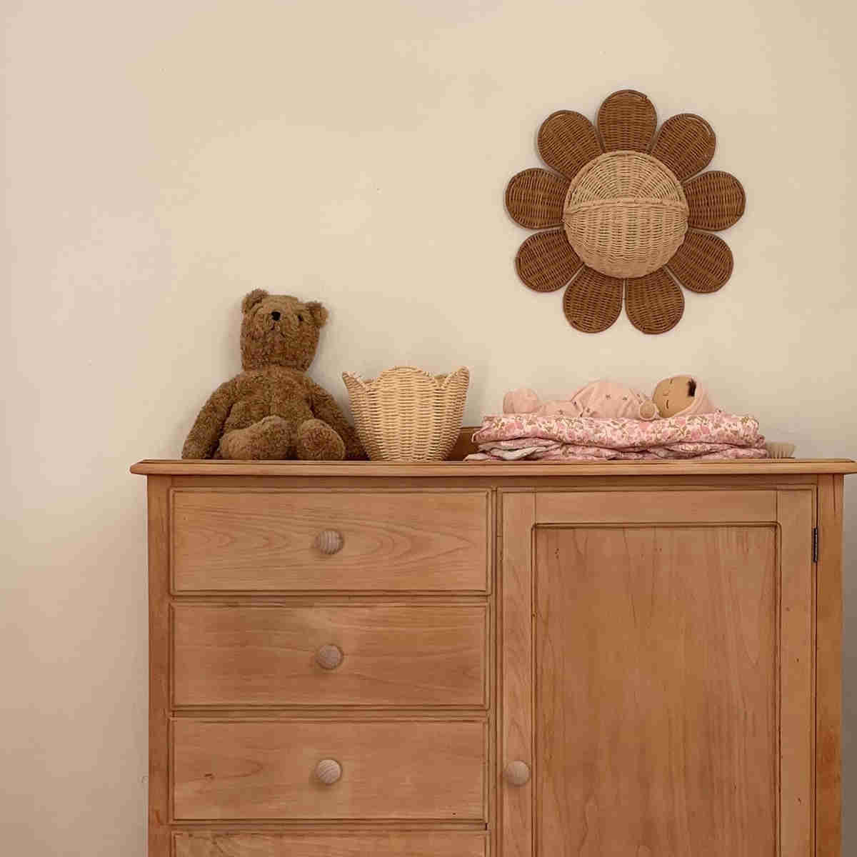Olli Ella Rattan Daisy Wall Basket