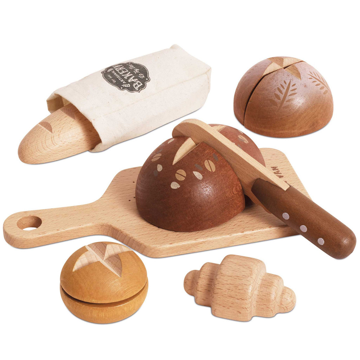 Artisan Bread and Knife Play Food Set