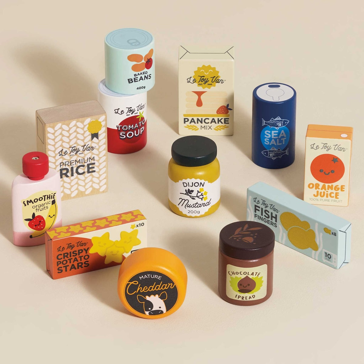 Wooden Play Food, Supermarket Grocery