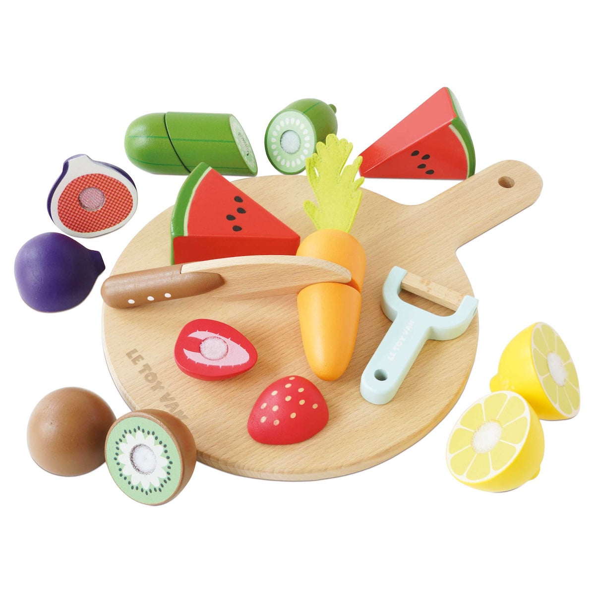 Le Toy Van Wooden Chopping Board & Play Food