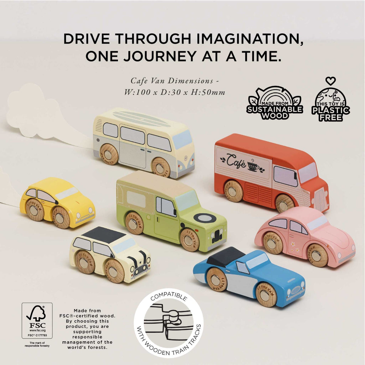 Le Toy Van Vintage Toy Cars (7pcs)