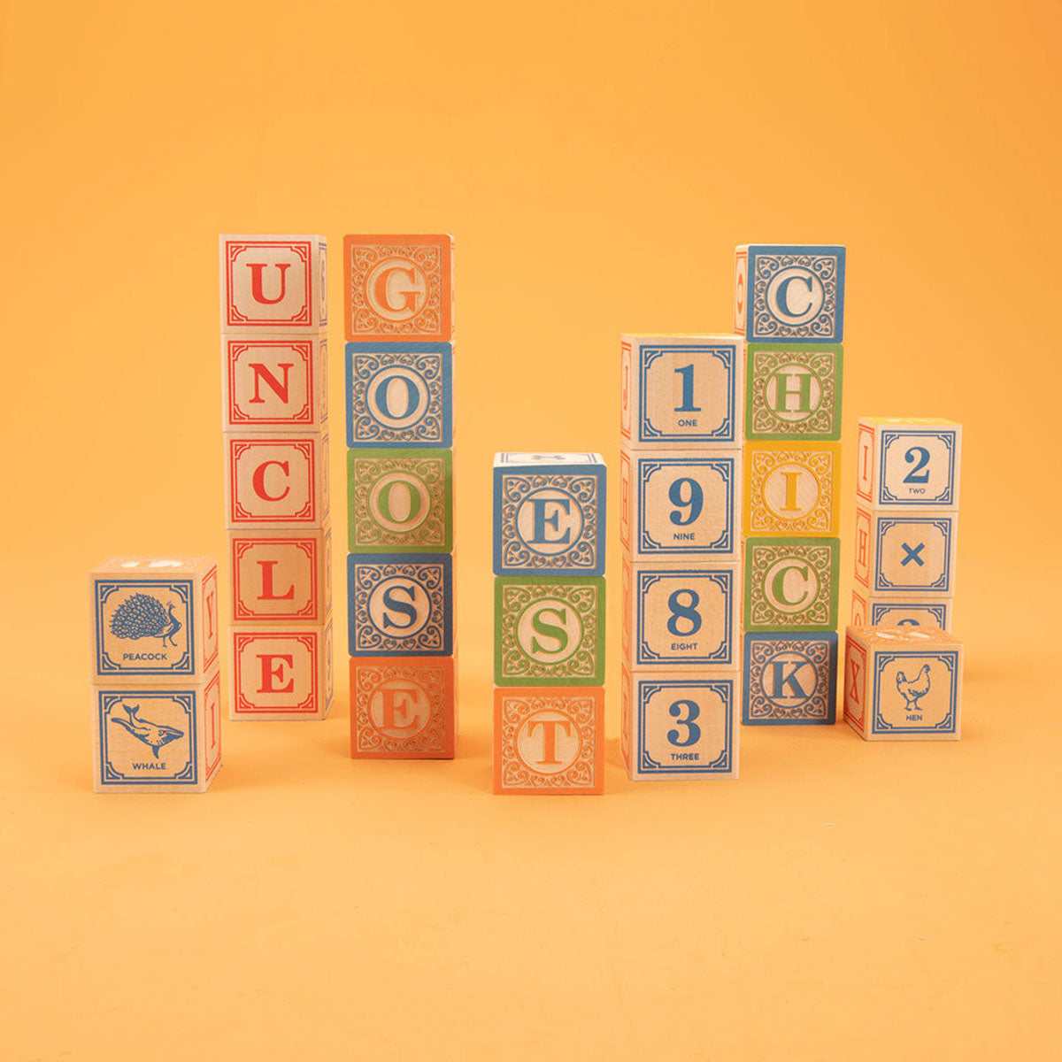 Uncle Goose Classic ABC Blocks with Wagon