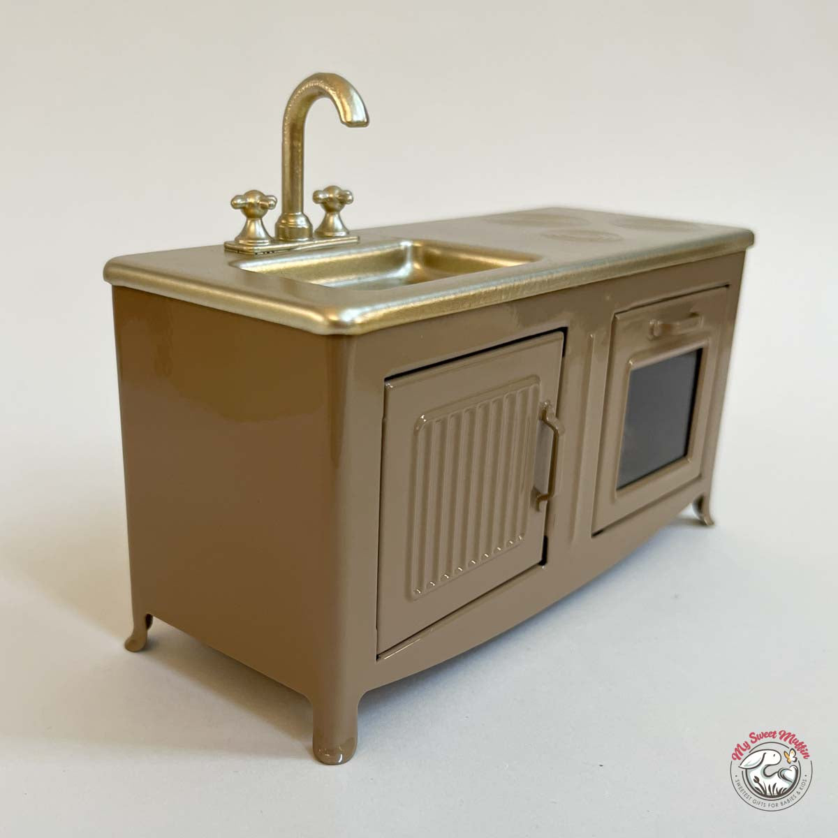 Maileg Dollhouse Kitchen, Mouse Size, Blue (ships on March 3rd)