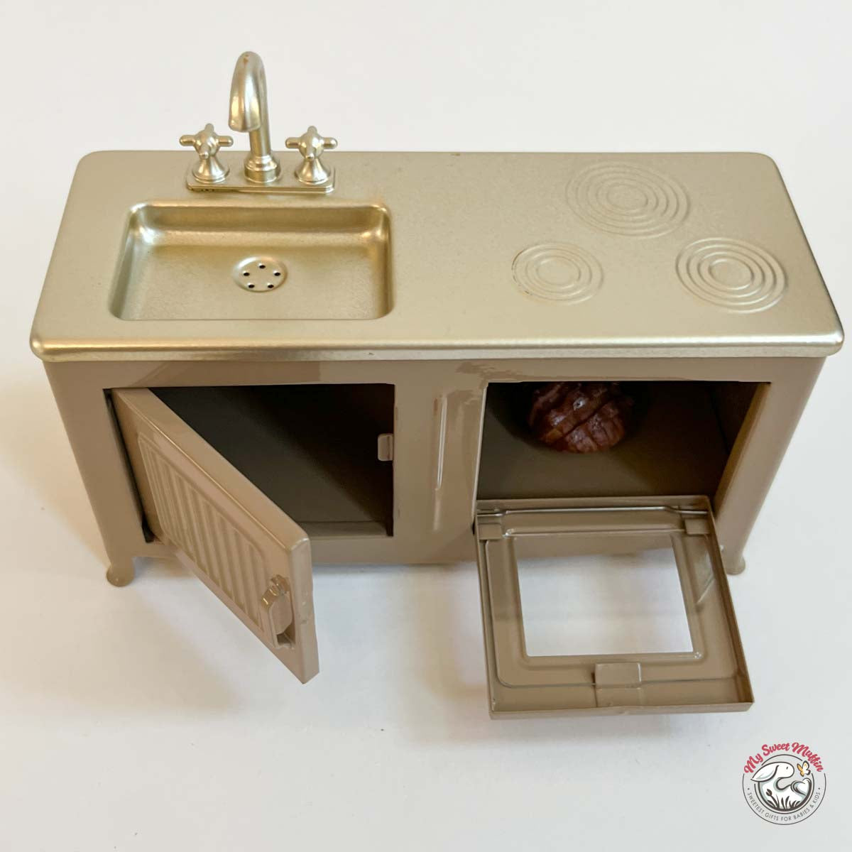 Maileg Dollhouse Kitchen, Mouse Size, Mint