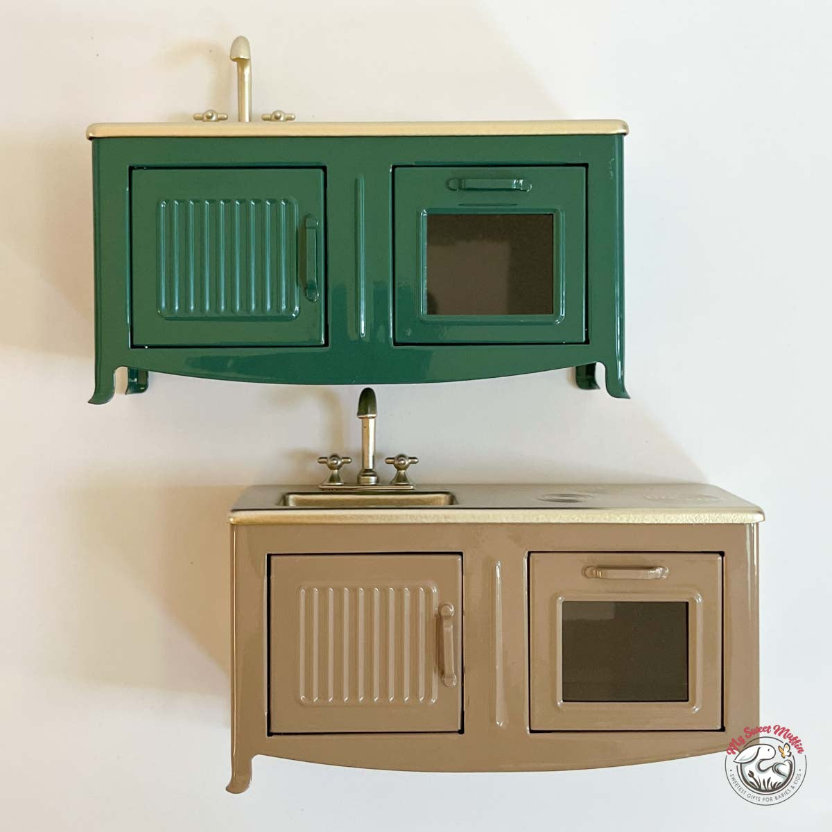 Maileg Dollhouse Kitchen, Mouse Size, Blue (ships on March 3rd)