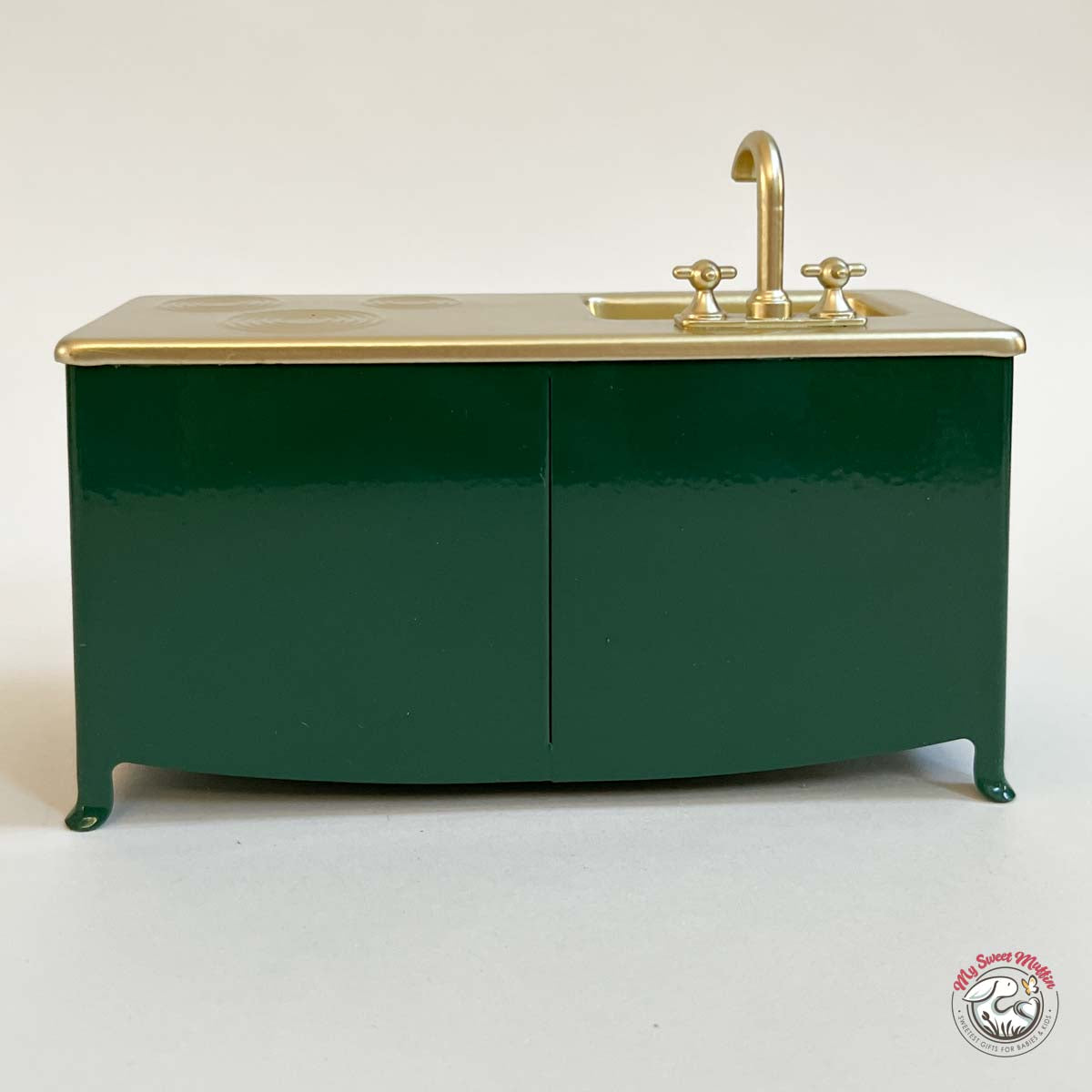 Maileg Mouse size Dollhouse Kitchen, Dark Green