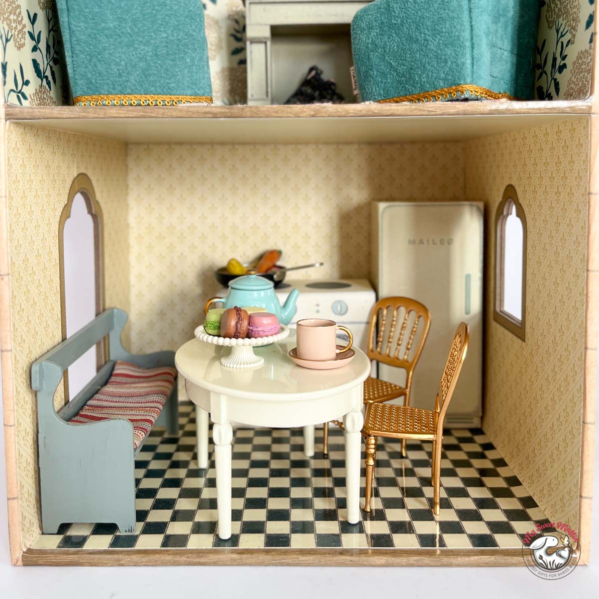 Maileg Mouse Size Metal Dining Table