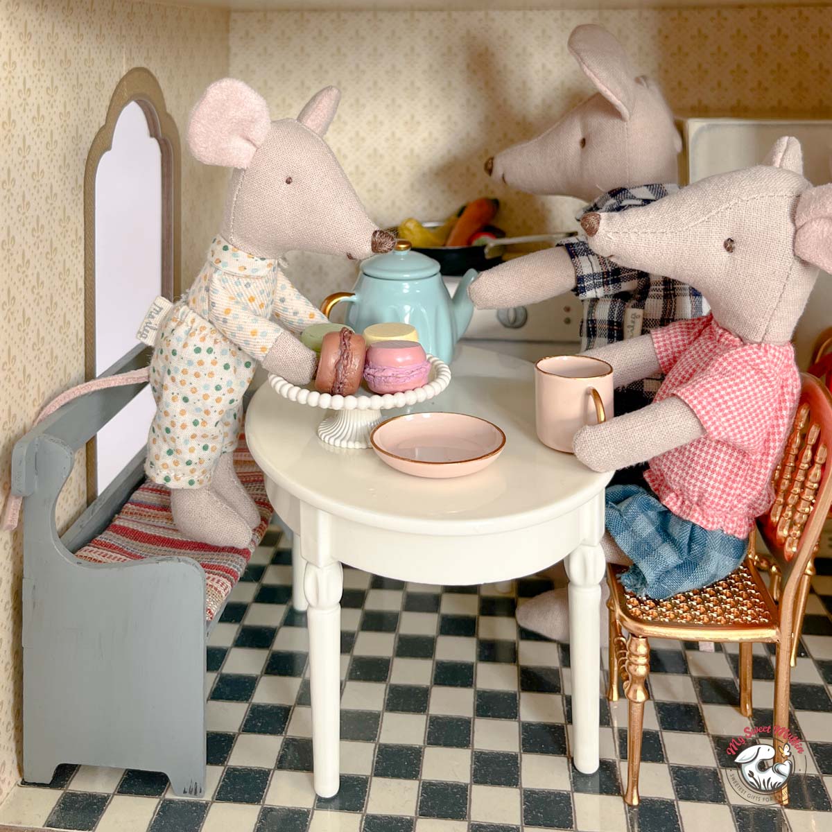 Maileg Mouse Size Metal Dining Table