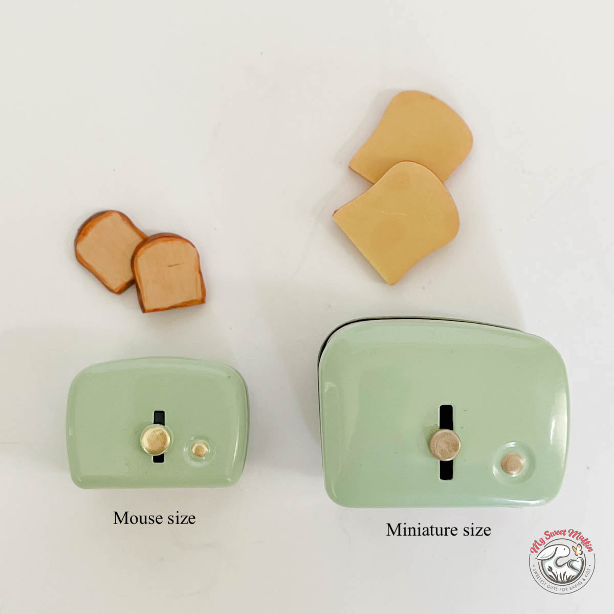 Maileg Doll House Toaster with Breads, Mouse size