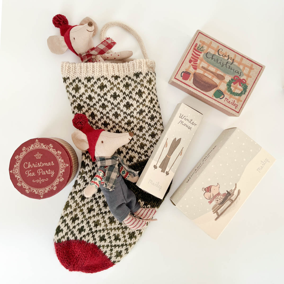 Maileg Christmas Stocking, Knitted