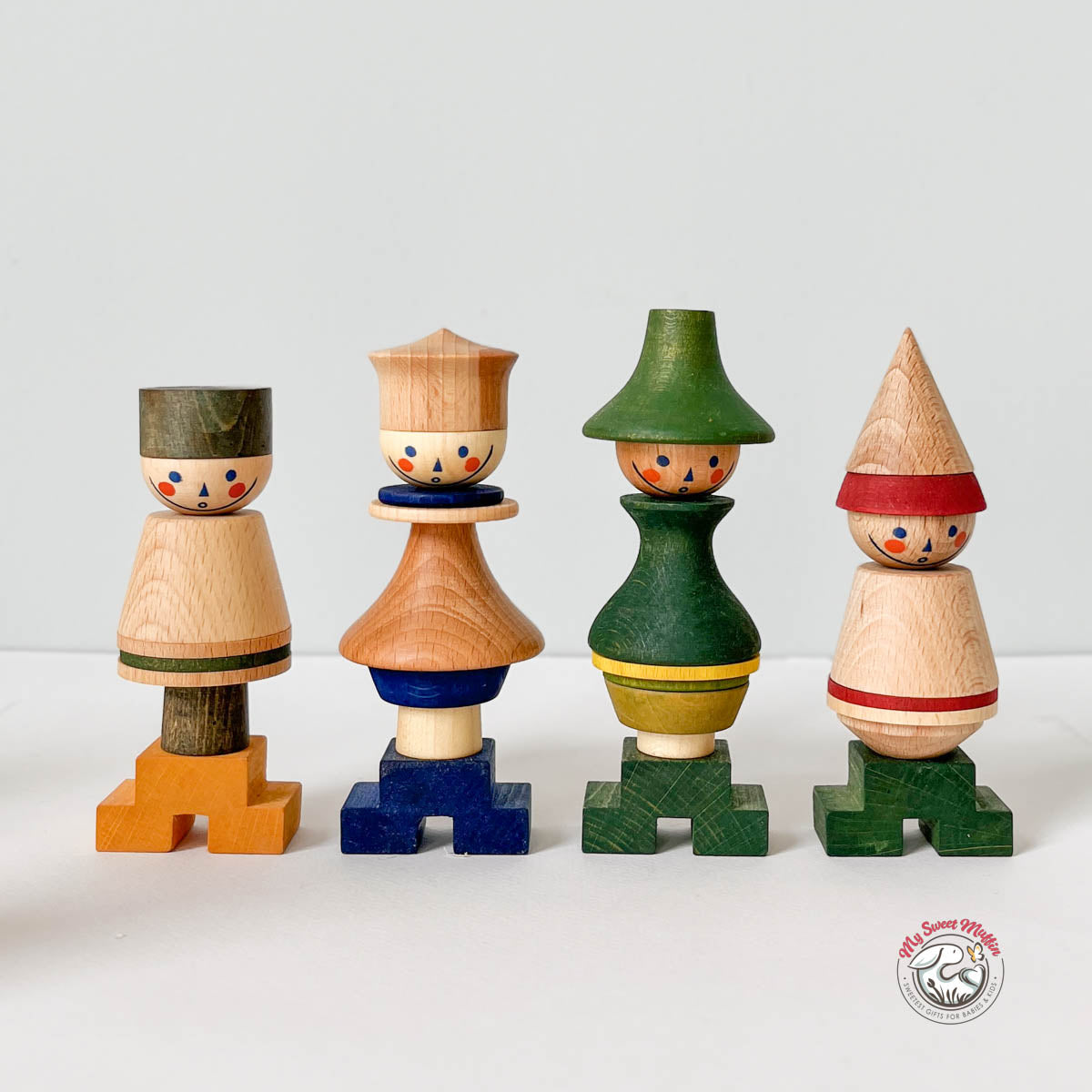 Wooden Story Stacking Stick Figurine