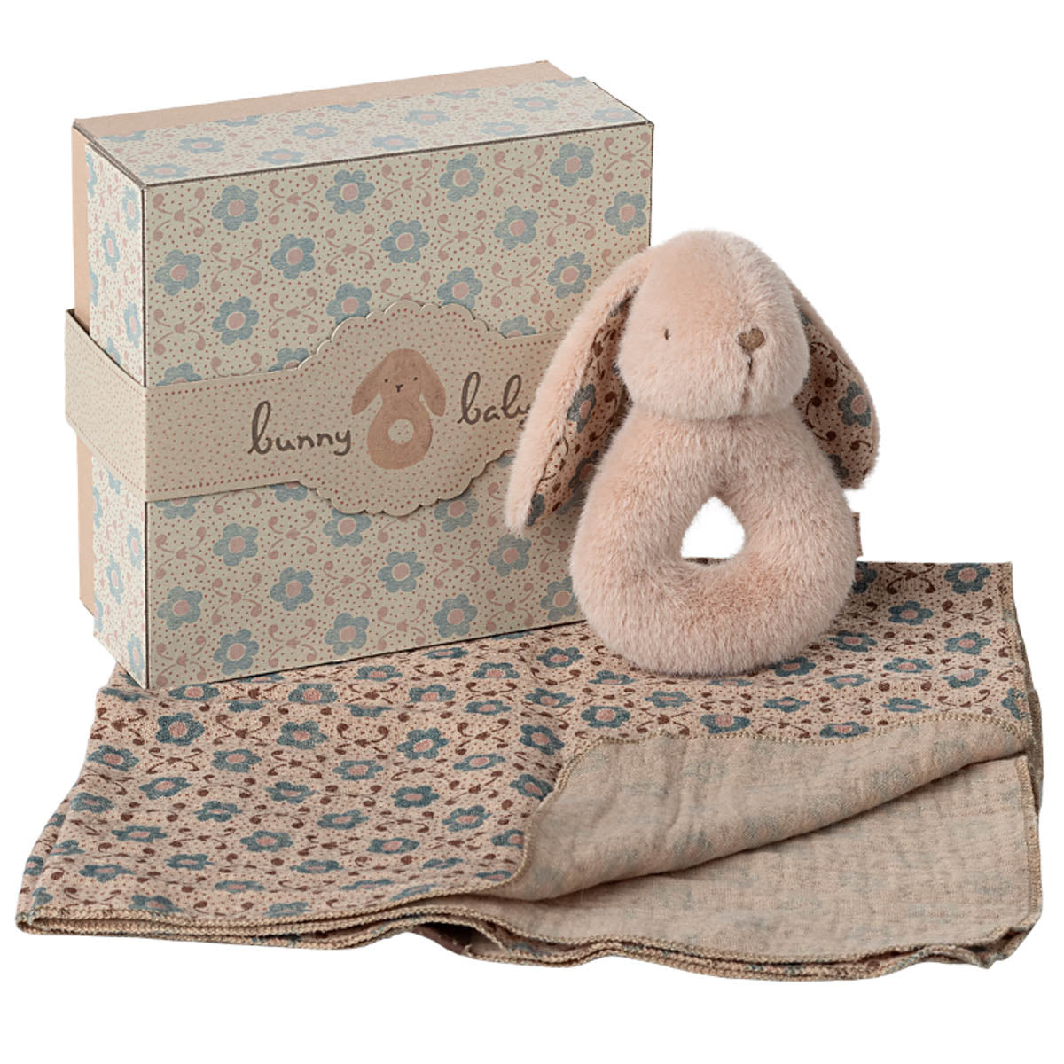 Maileg Bunny Rattle Set, Powder