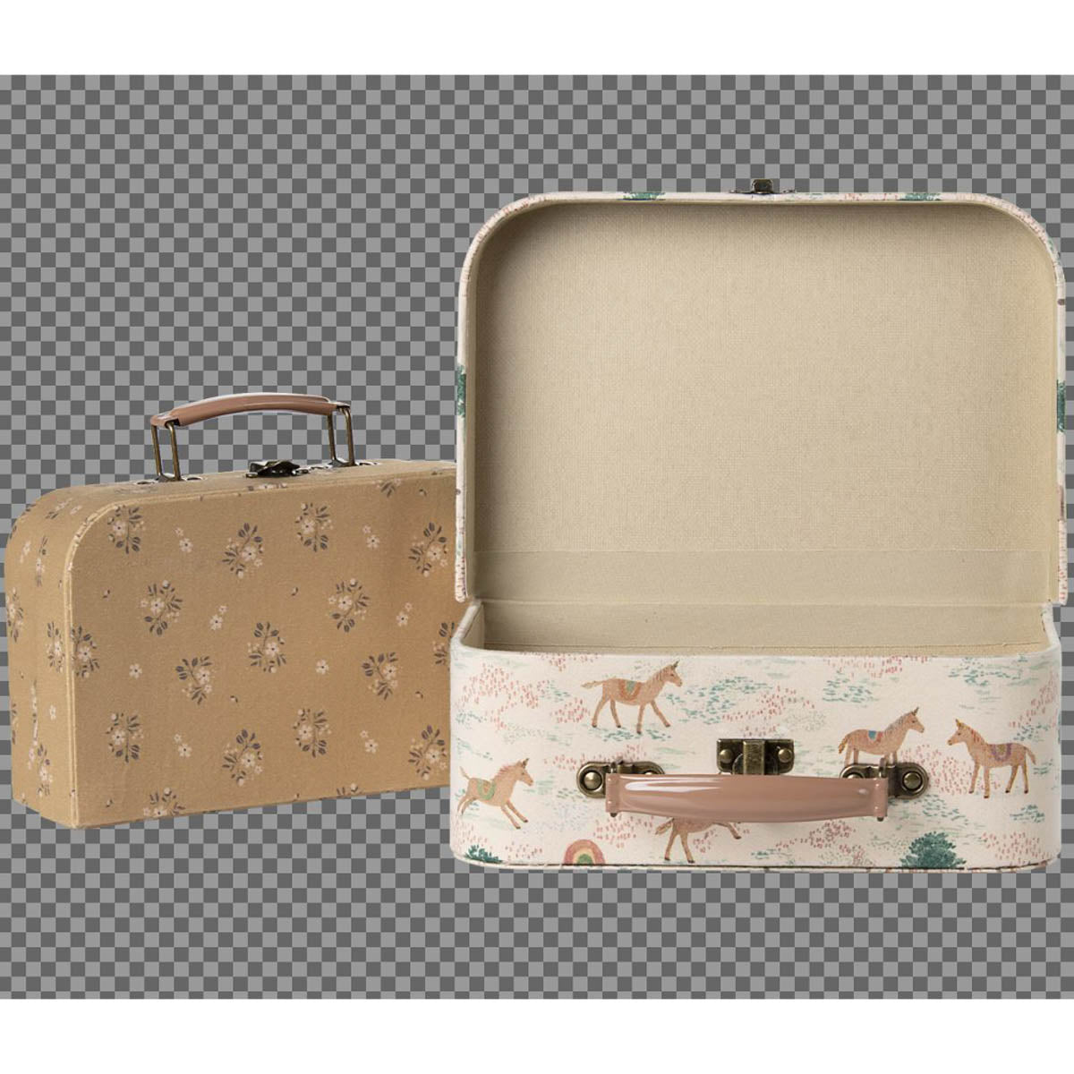 Maileg Fabric Nesting 2pcs Suitcase set, Unicorn