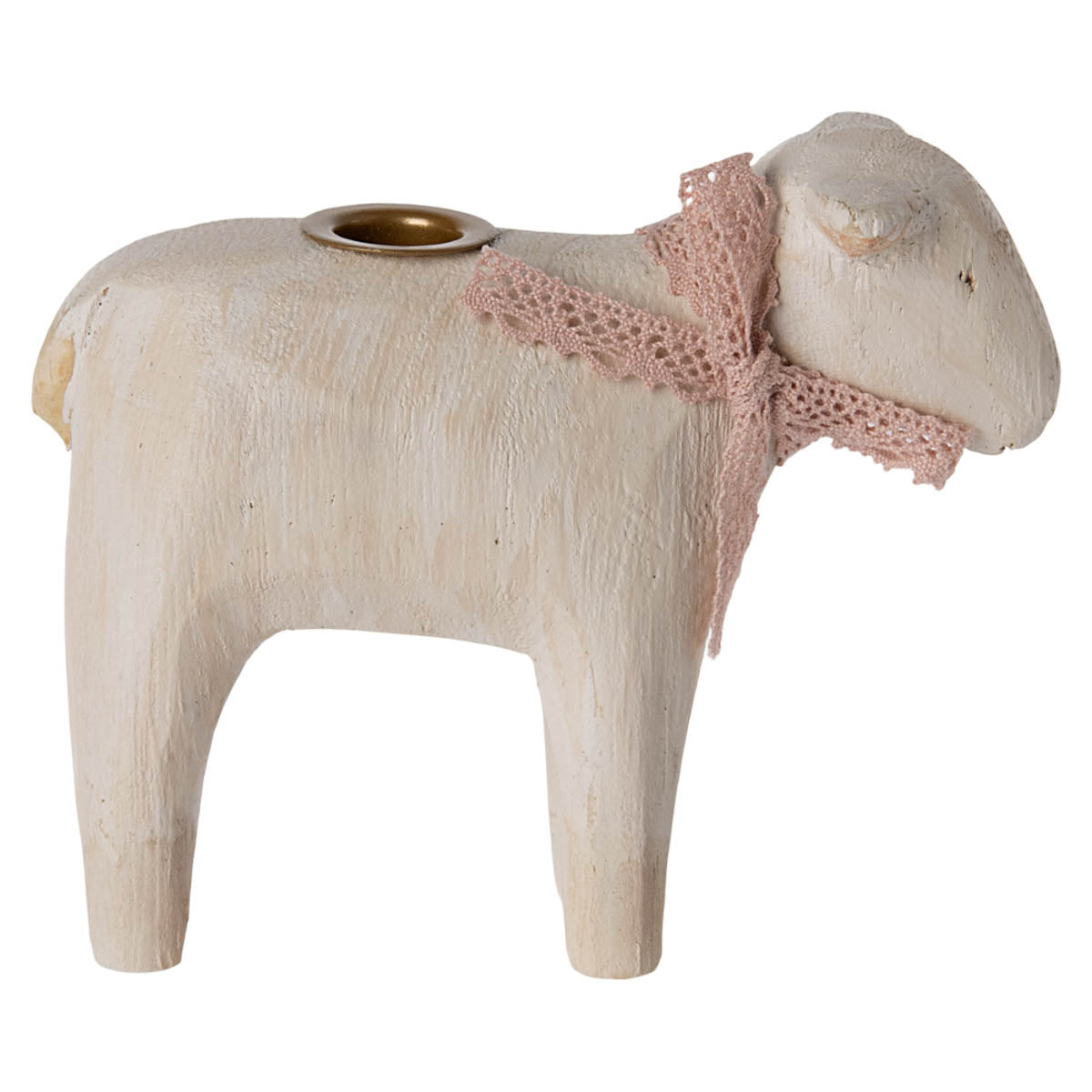 Maileg Wooden Candle Holder, Lamb