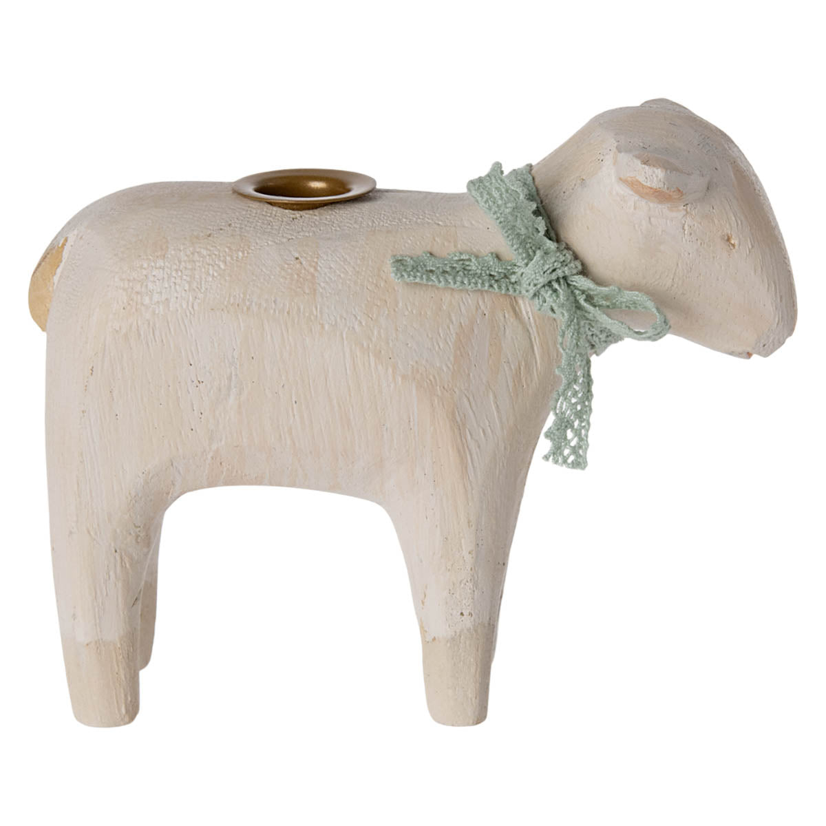 Maileg Wooden Candle Holder, Lamb