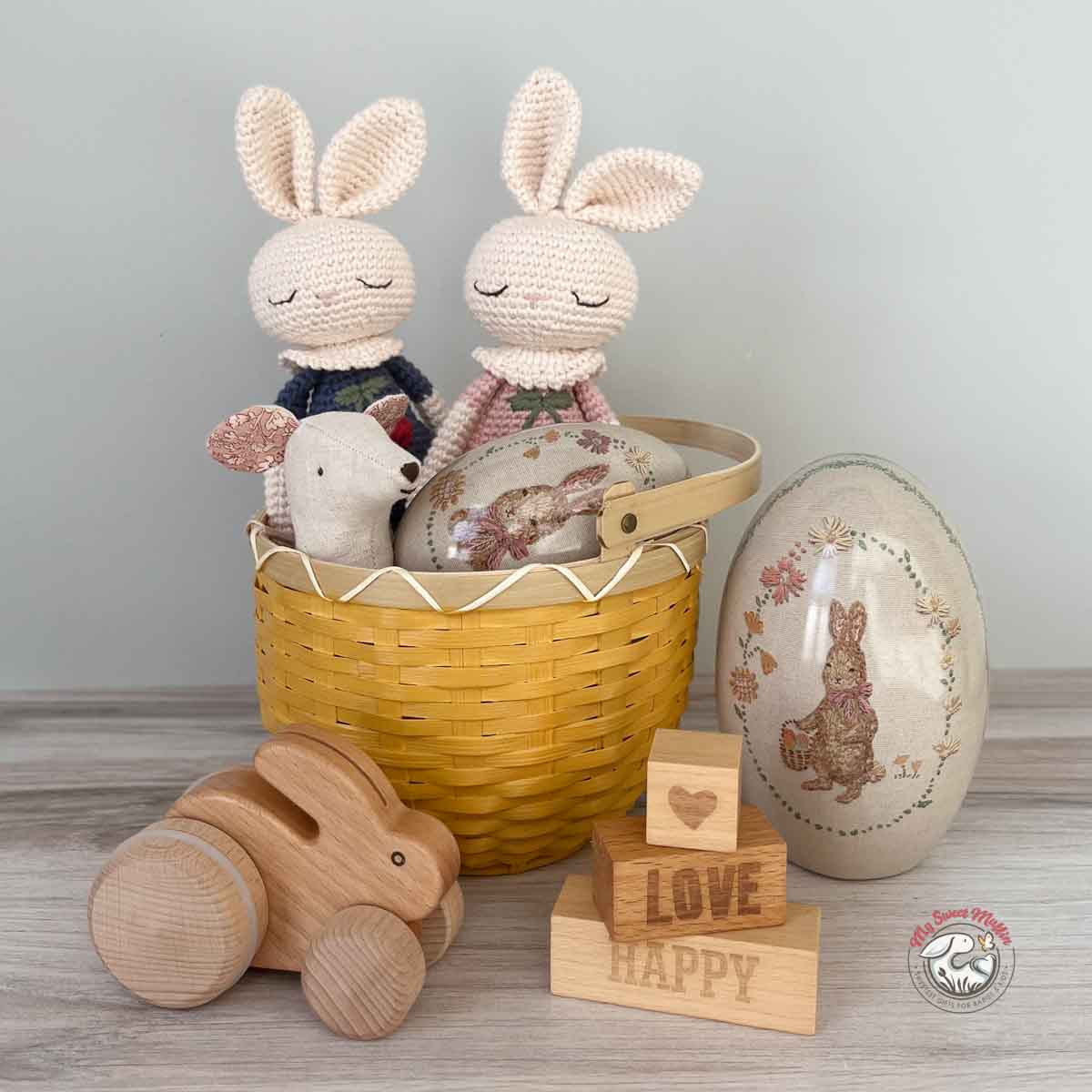 Wooden Story Happy, Love 3pcs Wooden Block Set