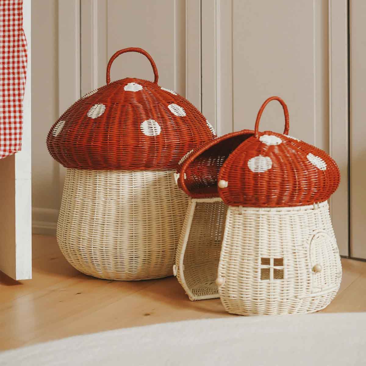 Olli Ella Mushroom Dollhouse, Red