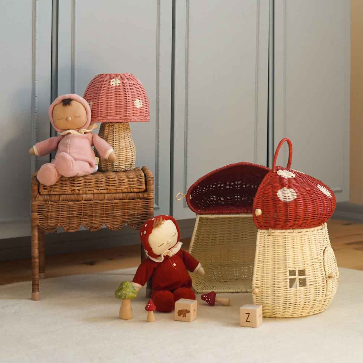 Olli Ella Mushroom Dollhouse, Red