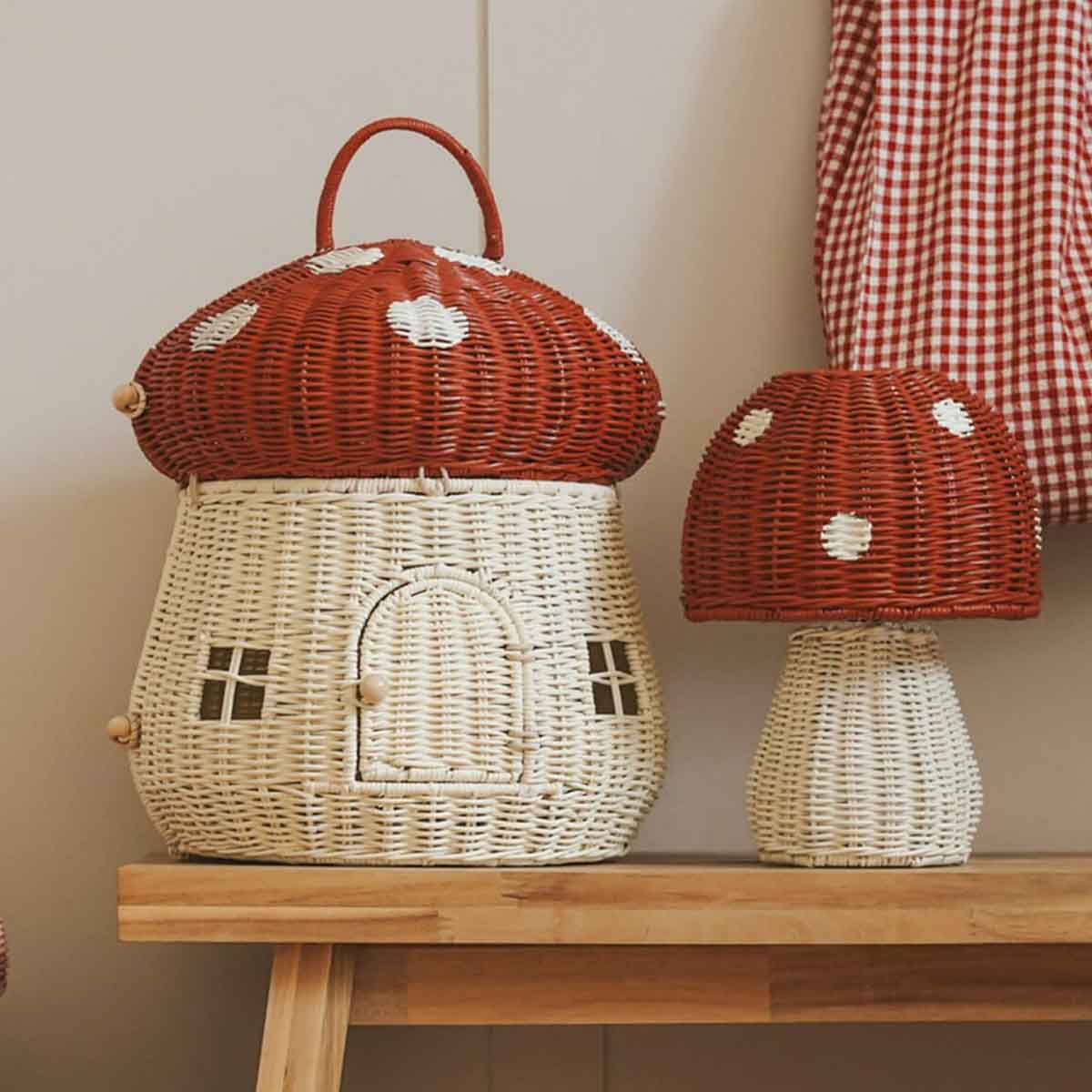 Olli Ella Mushroom Dollhouse, Red