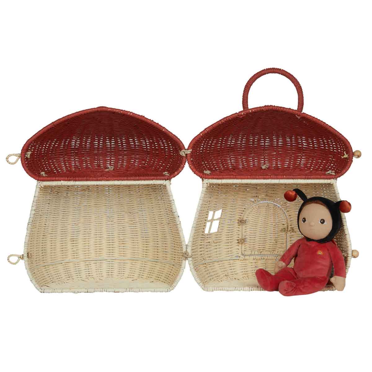 Olli Ella Mushroom Dollhouse, Red