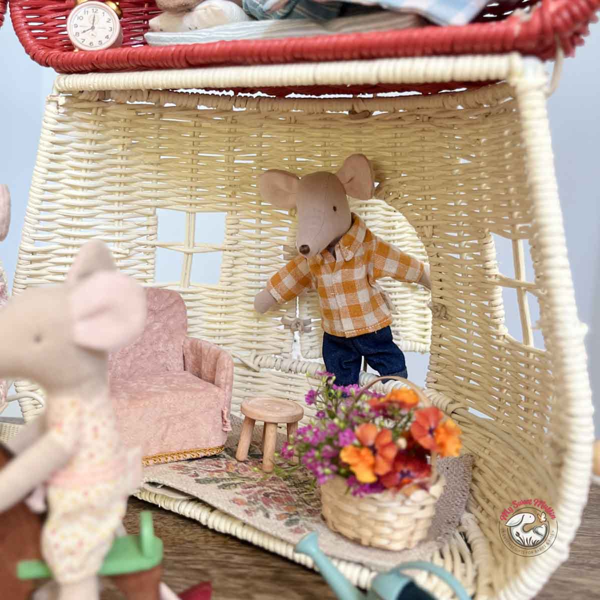 Olli Ella Mushroom Dollhouse, Red