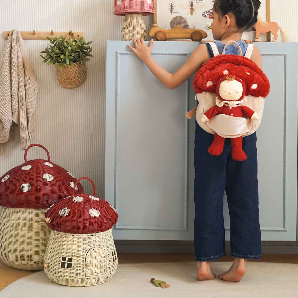 Olli Ella Hopalong Mushroom Backpack